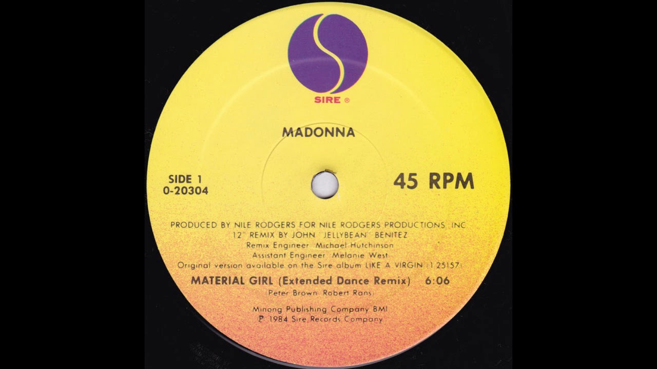 Material Girl (Extended Dance Remix) - Madonna - YouTube