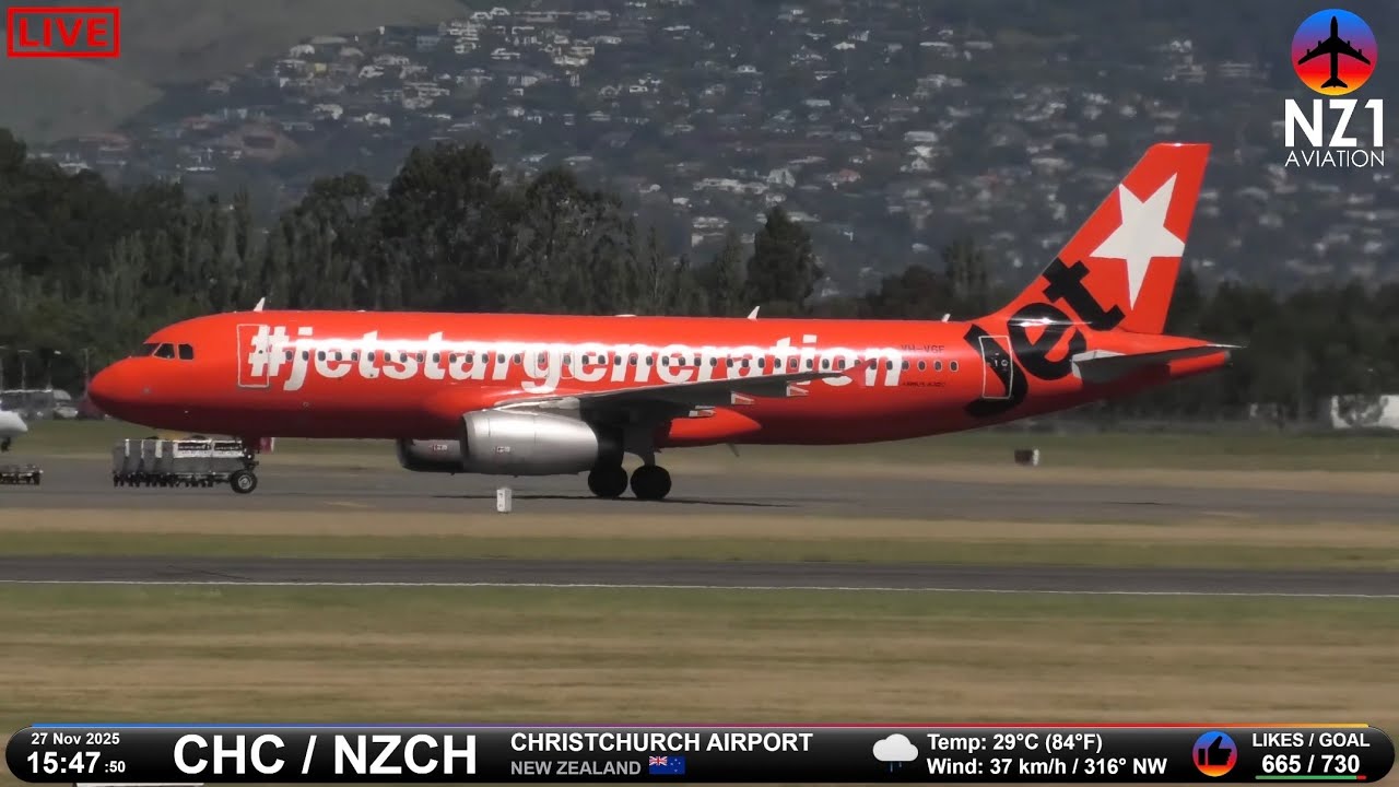 🔴 STRONG GUSTY WINDS - LIVE Planespotting | Christchurch Airport - New Zealand - 27 Nov 2025 ✈️