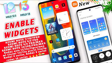 This Feature You Will Use In Miui 12.5 Or Miui 13 4GB/6GB | Activate Miui Widgets in your Device
