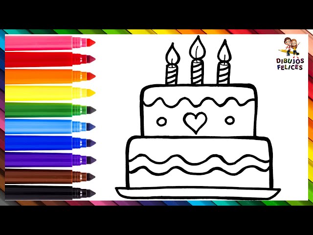 Tarta de cumpleaños 10 años: dibujo para colorear e imprimir  Tarta de  cumpleaños dibujo, Torta dibujo, Dibujos para colorear