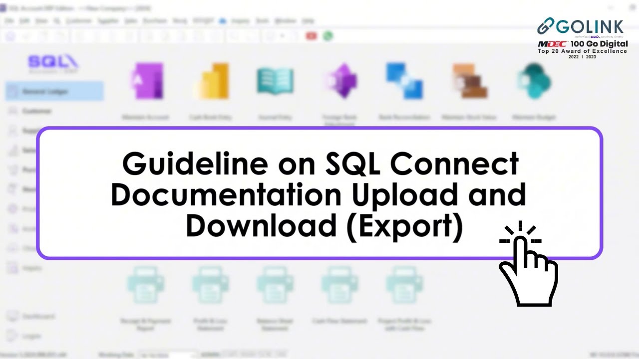 Sql Connect Software Guide SQL Account | SQL Connect Documentation Upload and Download - YouTube