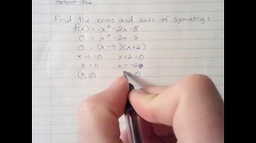 Find Zeros and Axis of Symmetry