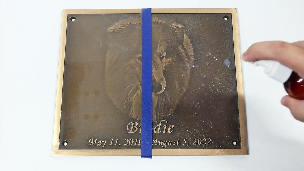 How our Bronze Cleaner Works Trigard Memorials YouTube