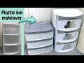 DIY PLASTIC STORAGE BIN MAKEOVER | HOME DECORATING IDEAS - Easily modify any storage bin