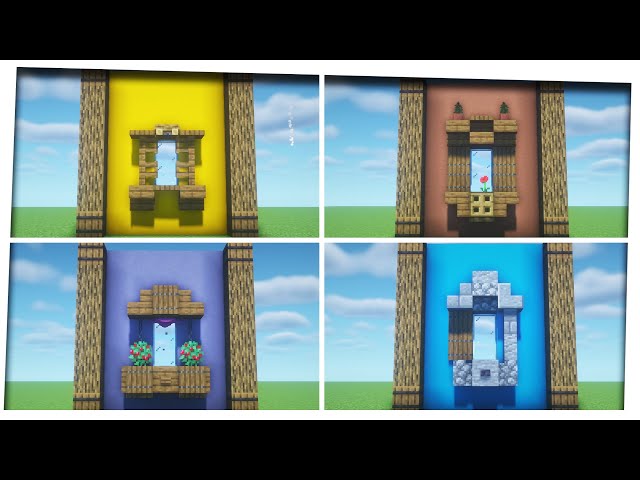 Gama on Instagram: “Four window designs for the new Minecraft 1.19 update!  😄 ⚠️Original Content