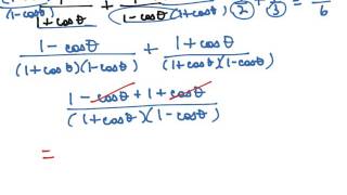 Ls2.1 Video 8: Common Denominator in a Trig Identity