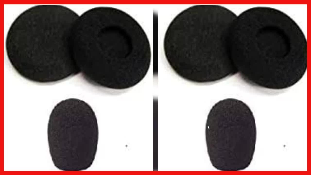 Andrea Communications Foam Replacement Kit Boom Microphone Windsock and Foam Ear Cushion Replacement