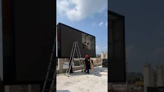 Outdoor fixed led billboard installation