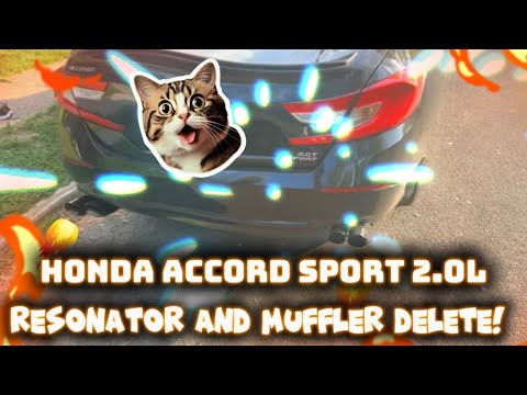 Honda Accord Sport Muffler & Resonator Delete - YouTube
