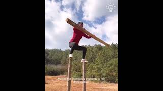 Strong Woman Doing Mesmerizing Acrobatics 