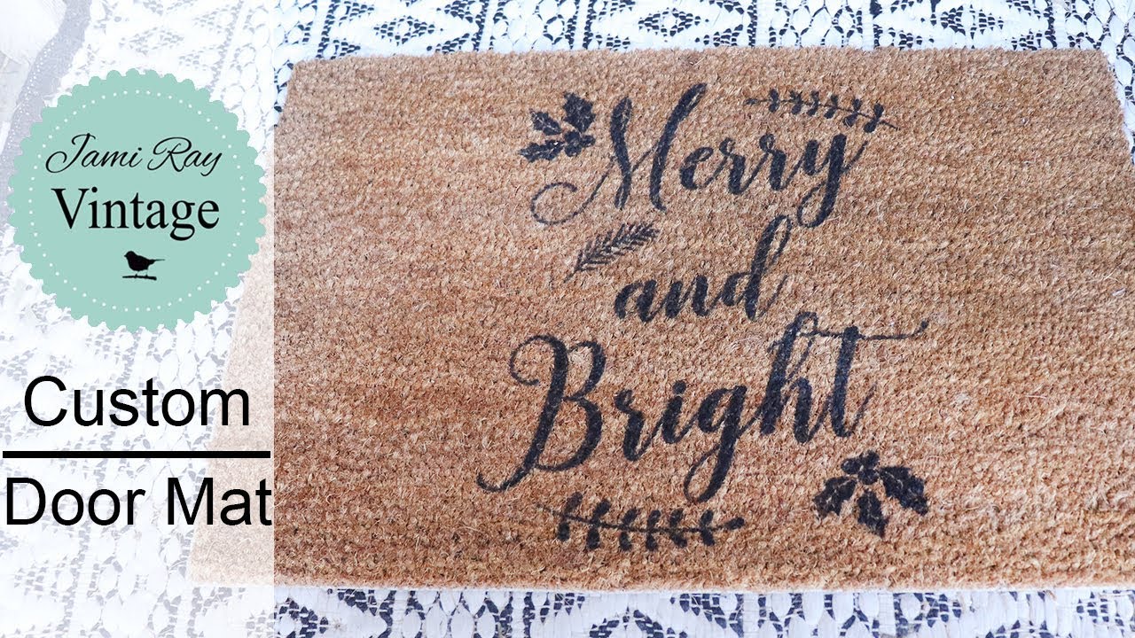 How to Stencil an Outdoor Doormat - My Family Thyme