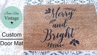 DIY Painted IKEA TRAMPA Doormat - Handmade Weekly