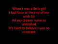 Gwen Stefani - When i was a little girl LYRICS ||Ohnonie (HQ)