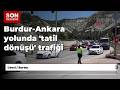 Burdur-Ankara yolunda 'tatil dönüşü' trafiği
