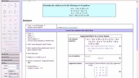 Video Tutorial: Solving Linear Systems