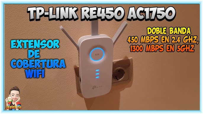 Repetidor Wifi TP-LINK RE450 AC1750 Dual Band rompemuros 1300Mbps TP-Link  RE450