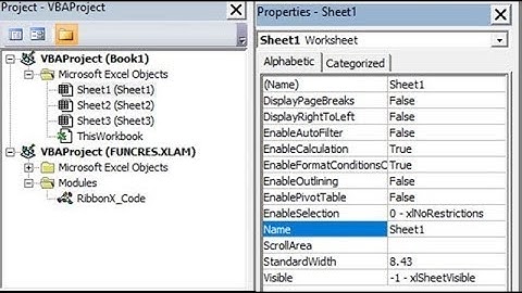 Excel VBA - Get back the Project Explorer and the Properties Window