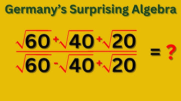 Germany’s Surprising Algebra Trick – Square Root Simplified | Germany’s Neat Square Root Method
