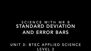 Standard deviation and error bars