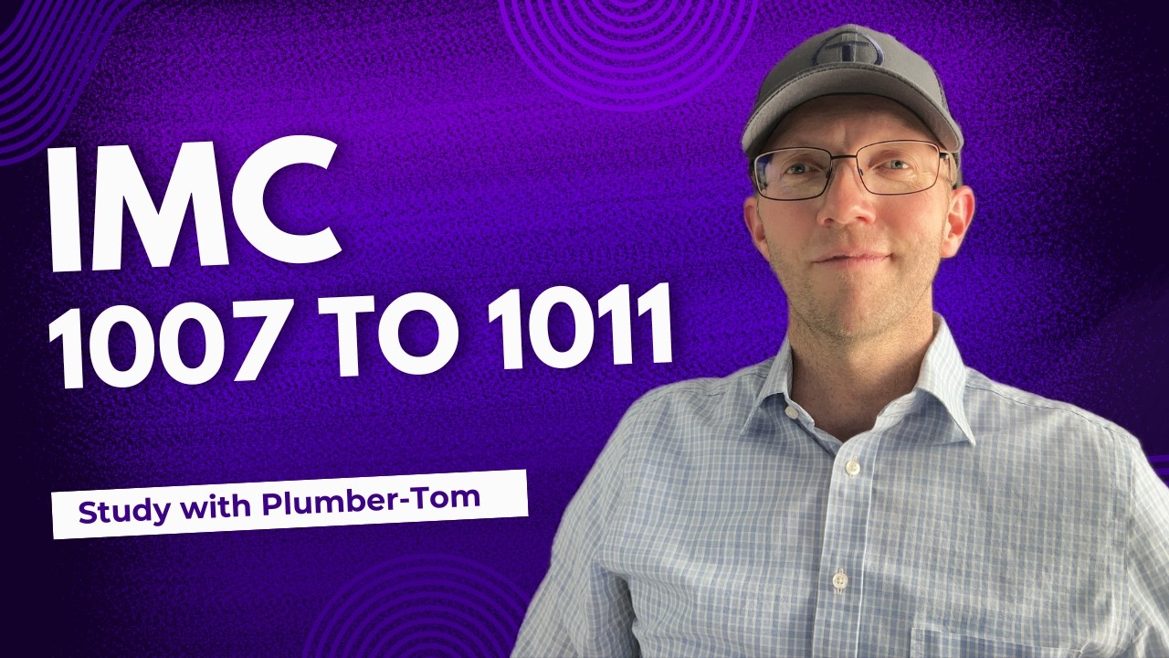 International Mechanical Code 1007 to 1011 - YouTube