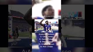 Spelling My Name With Nfl Players As Each Letter