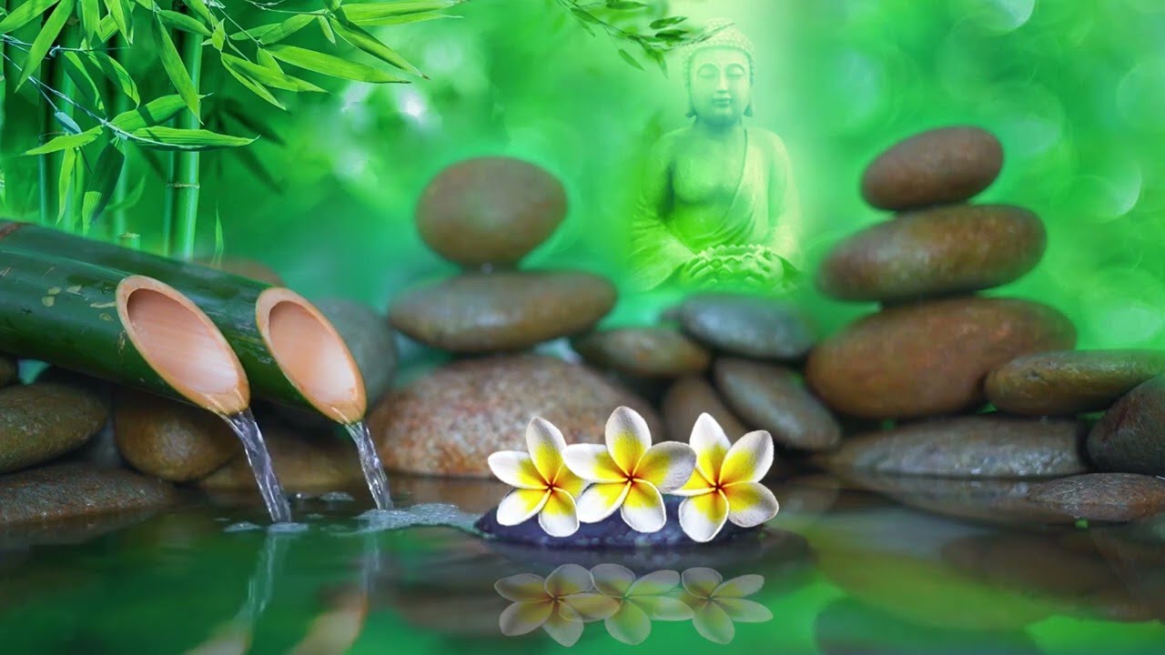 Soothing relaxing music to sleep (Bamboo water fountain healing music BGM) 2 YouTube