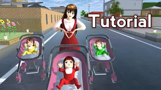 Carry your baby in Stroller | Sakura School Simulator tutorial
