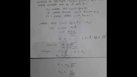 Unit quantities of hydraulic turbine/sunil khandelwal