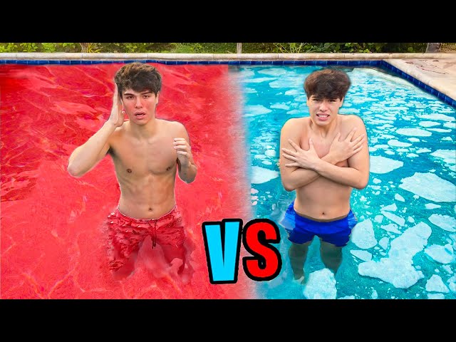 HOT vs COLD POOL Challenge! class=