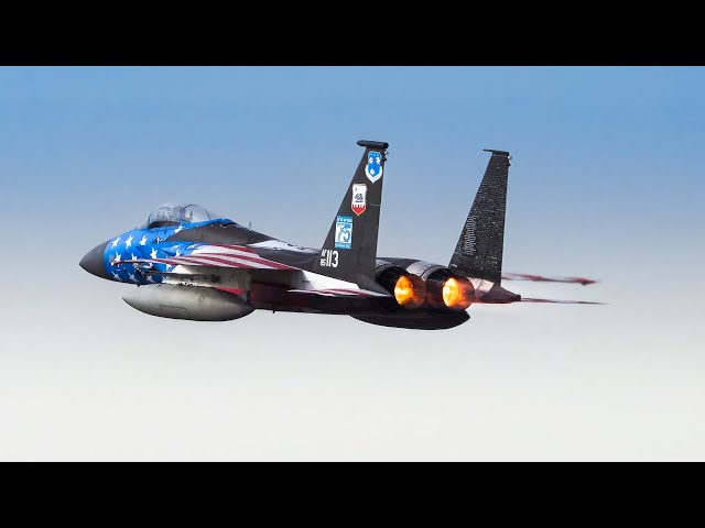 The MOST Patriotic F-15 Eagle Engines Startup And Full Afterburner