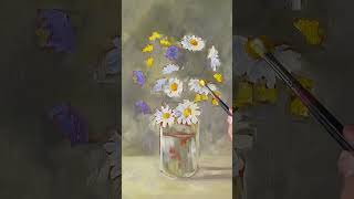 How to paint daisies with oil paints