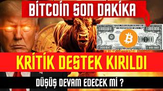 BİTCOİN ANALİZ KRİTİK DESTEK KIRILDI DÜŞÜŞ DEVAM EDECEK Mİ? #BITCOIN #ALTCOIN