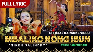 Niken Salindry - Mbaliko Nong Isun (  Karaoke Video )