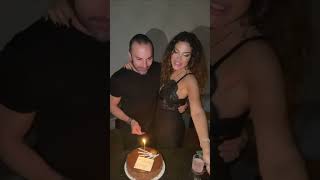 نادين نسيب نجيم تحتفل بعيد ميلاد خطيبها مع هبة نور