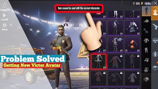 How to fix Item cannot be used with the current character | Pubg Mobile New Victor Character