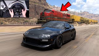 Racing The Train In Forza Horizon 5 700Hp Toyota Supra