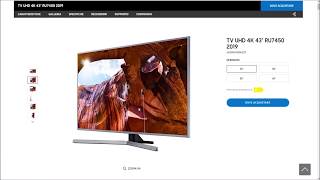 Samsung UE43RU7450UXZT Smart TV 4K Ultra HD 43, Wi Fi DVB T2CS2