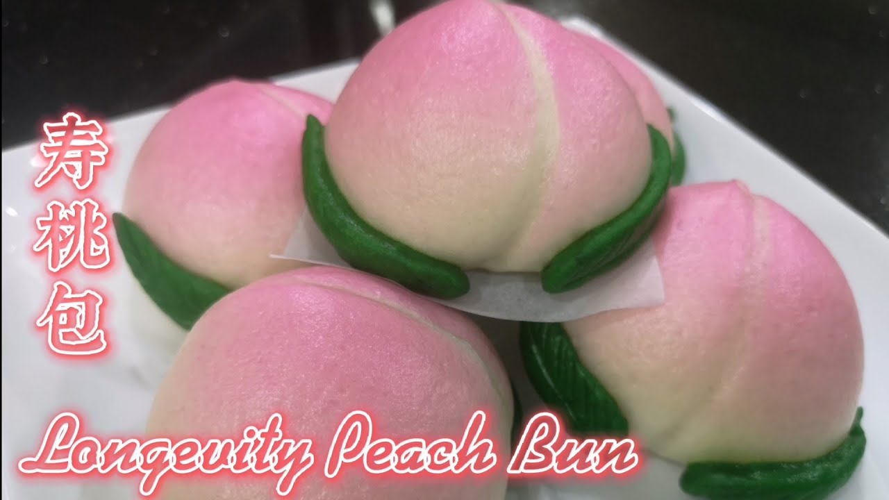 寿桃包 How to Make Longevity Peach Buns | 适合祝寿和献佛 | 观音诞献佛
