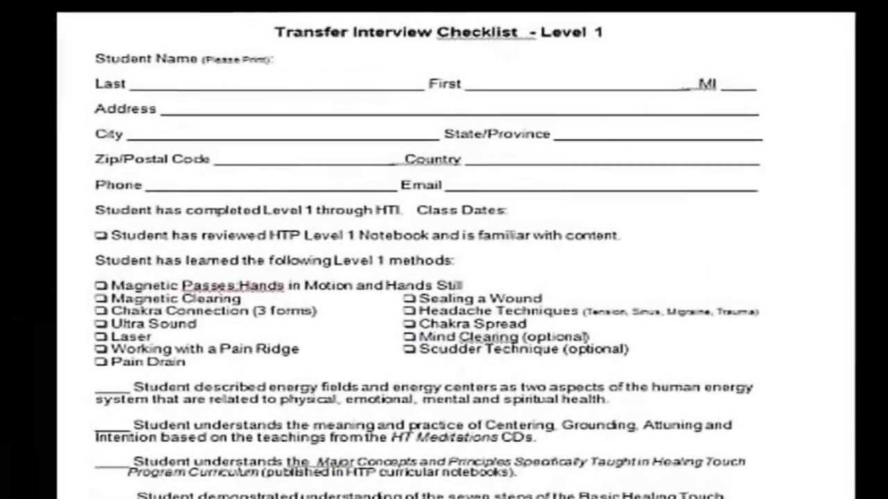 video 4 interview checklist interview checklist