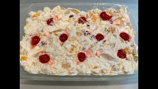 Ambrosia Salad recipe that is tasty and refreshing on a hot summer day