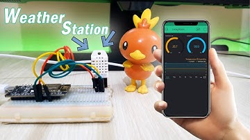 Blynk ESP8266 DHT22 Temperature & Humidity Sensor | Weather station