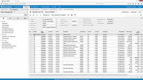 Acumatica Cash Management