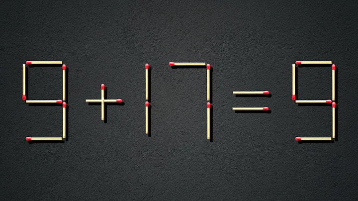Move only 1 stick to make equation correct | Matchstick puzzle 9+17=9 ✔