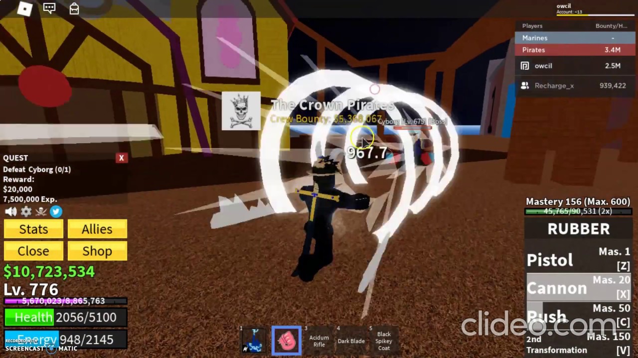 Blox Fruits with gum gum (ROBLOX) YouTube