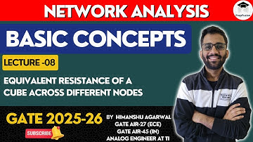 Equivalent Resistance of a Cube Across Different Nodes || Network Analysis || GATE 2025|| PrepFusion