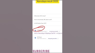 Navodaya result -2025 / how to check navodaya result-2025 / #navodaya #jnv