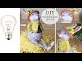 ИЗ ЛАМПОЧКИ Пасхальная Поделка Кролик в шляпе своими руками / DIY Easter craft Bunny of light bulb