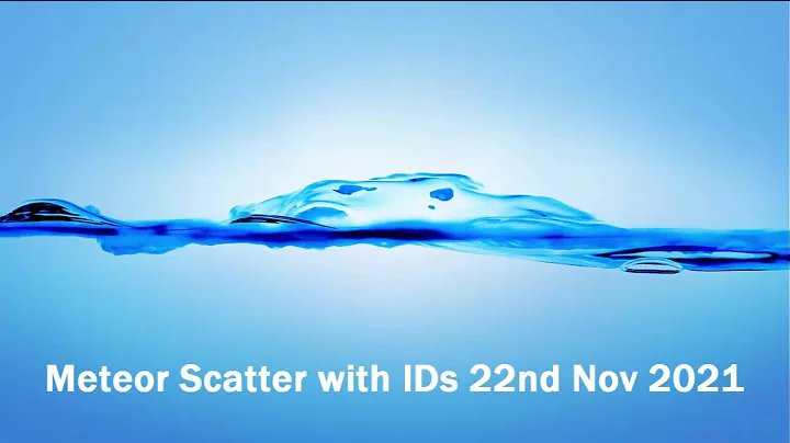 Meteor Scatter with IDs 22nd Nov 2021