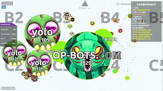 AGAR.IO SERVER TAKEOVER WITH BOTS #210 || OP-BOTS.COM