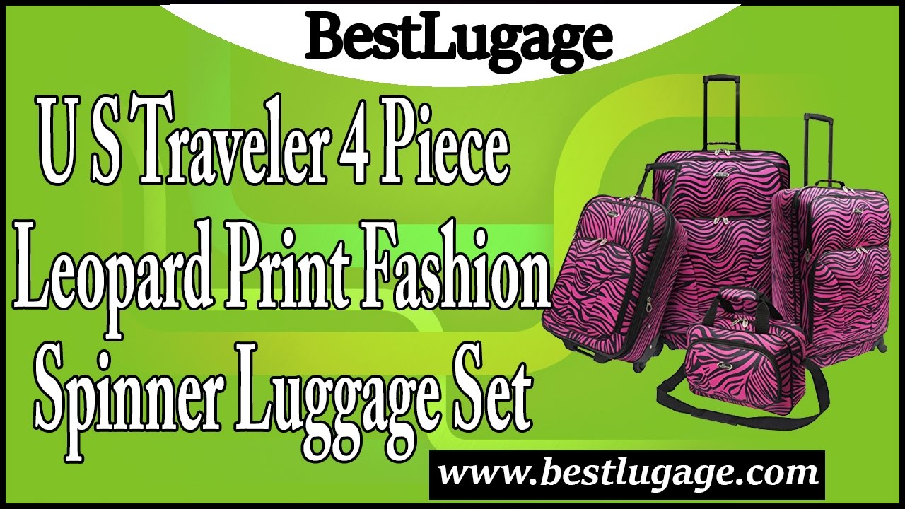 U S  Traveler 4 Piece Leopard Print Fashion Spinner Luggage Set Review